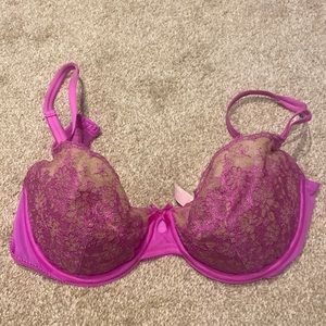 Victoria’s Secret pink lace and nude push up bra 38C
